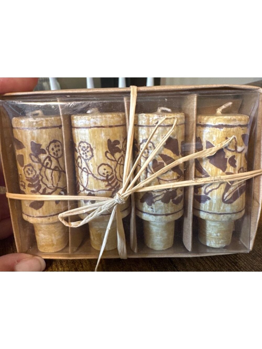 NWT Tag Wine Bottle Stopper Cork Candles